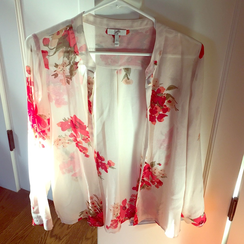 Sheer floral blouse from Joie